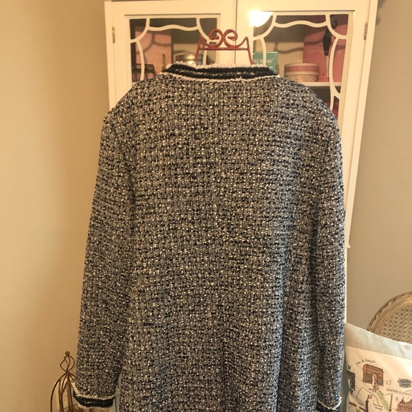 L.K. Bennett Tweed Jacket (Navy) US Size 12 (NWT) - Picture 6 of 6